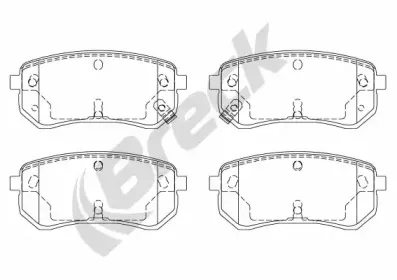 24276 00 704 10 BRECK Комплект тормозных колодок, дисковый тормоз